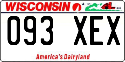 WI license plate 093XEX