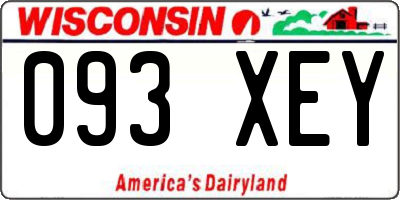 WI license plate 093XEY