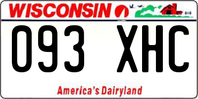 WI license plate 093XHC