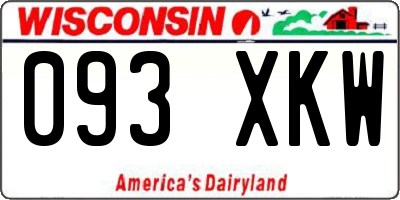 WI license plate 093XKW