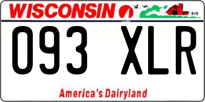 WI license plate 093XLR