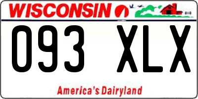 WI license plate 093XLX