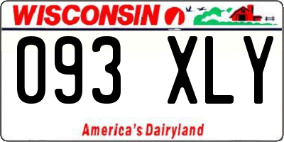 WI license plate 093XLY