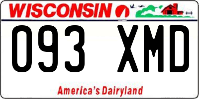 WI license plate 093XMD