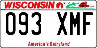 WI license plate 093XMF