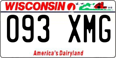WI license plate 093XMG