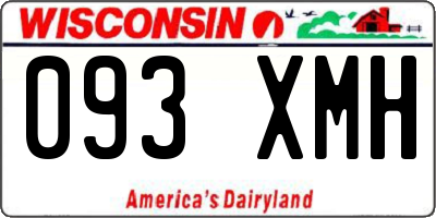 WI license plate 093XMH