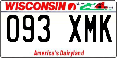 WI license plate 093XMK