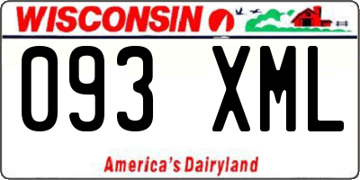 WI license plate 093XML