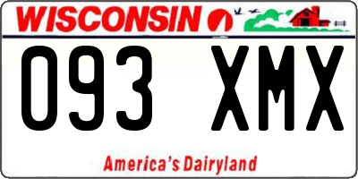 WI license plate 093XMX