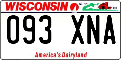 WI license plate 093XNA