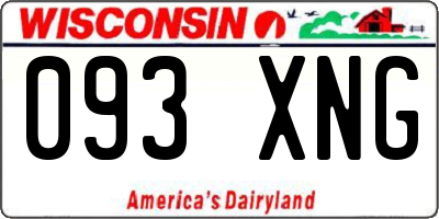 WI license plate 093XNG