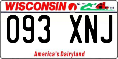 WI license plate 093XNJ