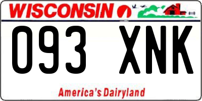WI license plate 093XNK
