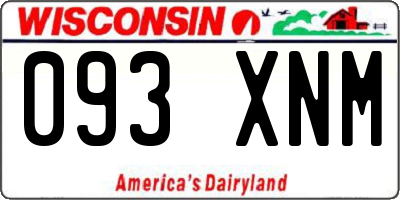 WI license plate 093XNM