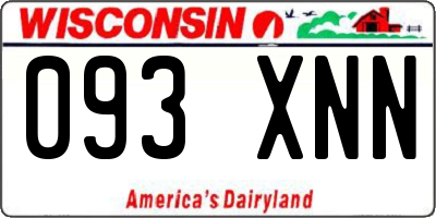 WI license plate 093XNN