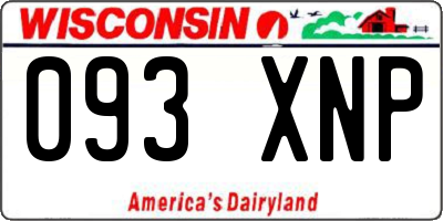 WI license plate 093XNP