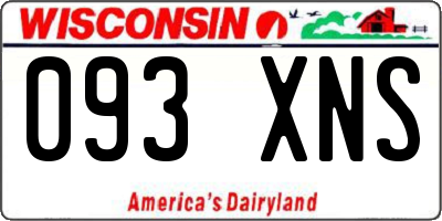 WI license plate 093XNS