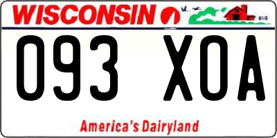 WI license plate 093XOA