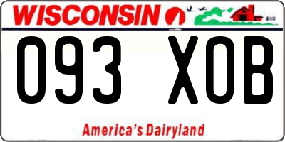 WI license plate 093XOB