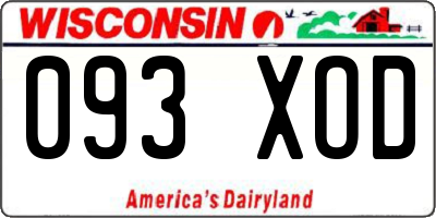 WI license plate 093XOD