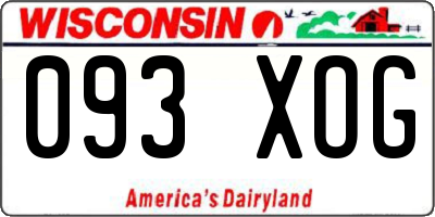 WI license plate 093XOG