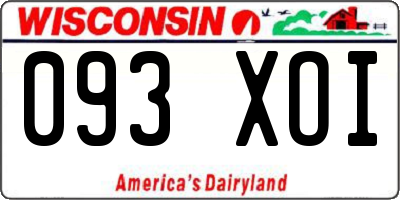 WI license plate 093XOI