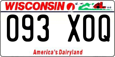 WI license plate 093XOQ