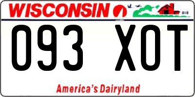 WI license plate 093XOT