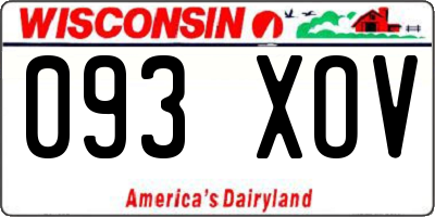 WI license plate 093XOV