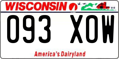 WI license plate 093XOW
