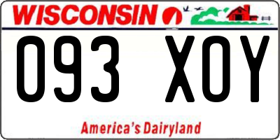 WI license plate 093XOY