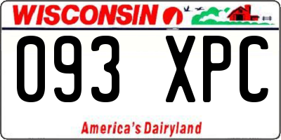 WI license plate 093XPC