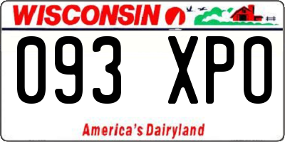 WI license plate 093XPO