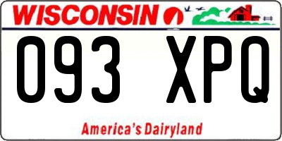 WI license plate 093XPQ