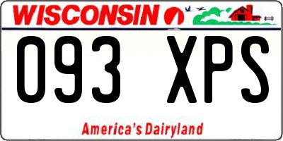 WI license plate 093XPS