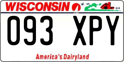 WI license plate 093XPY