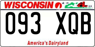WI license plate 093XQB