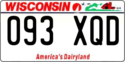 WI license plate 093XQD