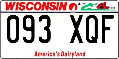 WI license plate 093XQF
