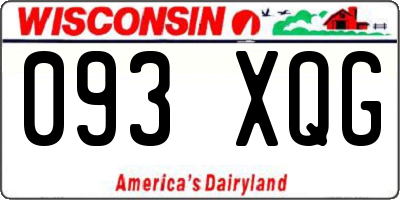 WI license plate 093XQG
