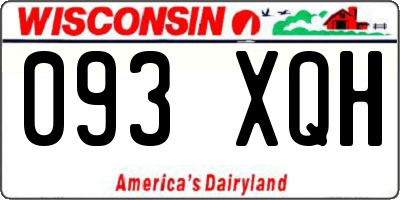 WI license plate 093XQH