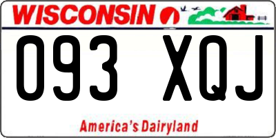 WI license plate 093XQJ