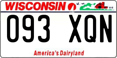 WI license plate 093XQN