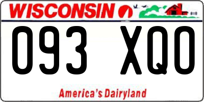 WI license plate 093XQO