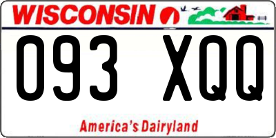 WI license plate 093XQQ