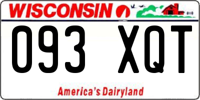 WI license plate 093XQT