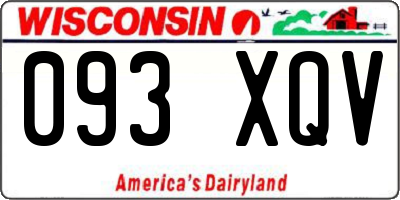 WI license plate 093XQV