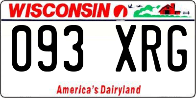 WI license plate 093XRG