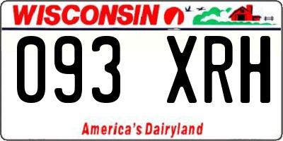 WI license plate 093XRH